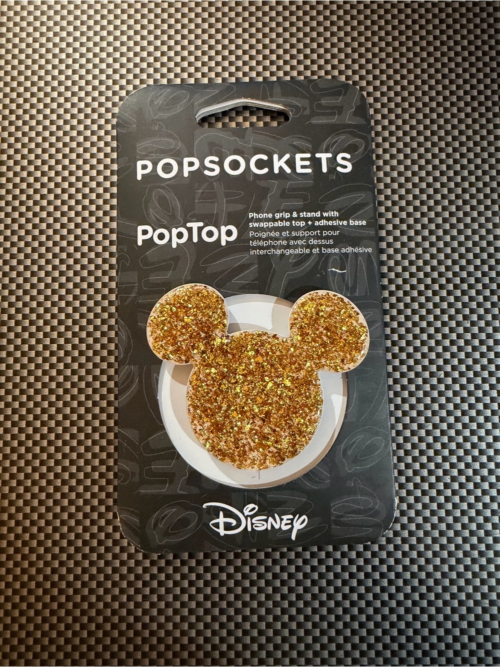 Disney PopSockets PopTop Gold Glitter Phone Grip